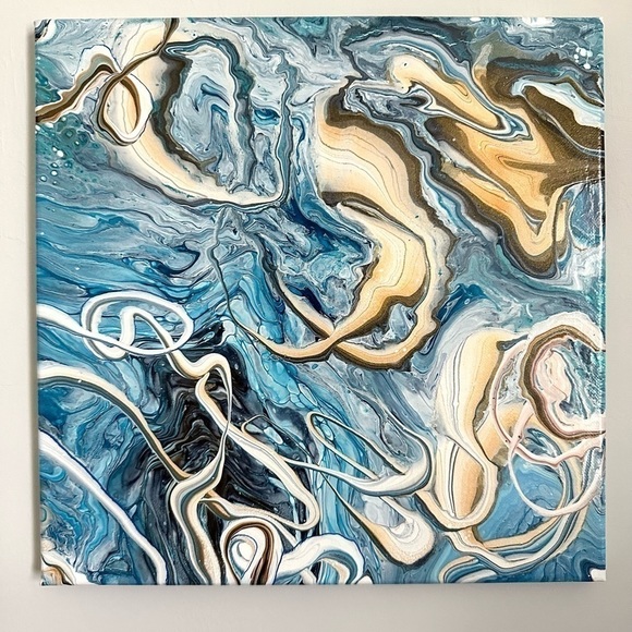 Hand-painted Original Acrylic 12β by 12β One of a Kind Coastal Dream - Picture 5 of 6